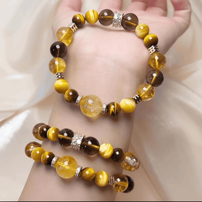 Yellow tower crystal gold tiger eye stone